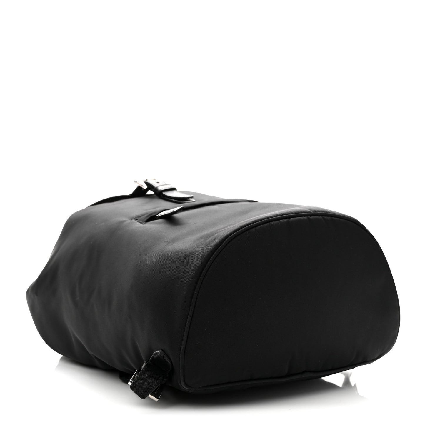 Nylon Vela Saffiano Medium Cinch Backpack Black
