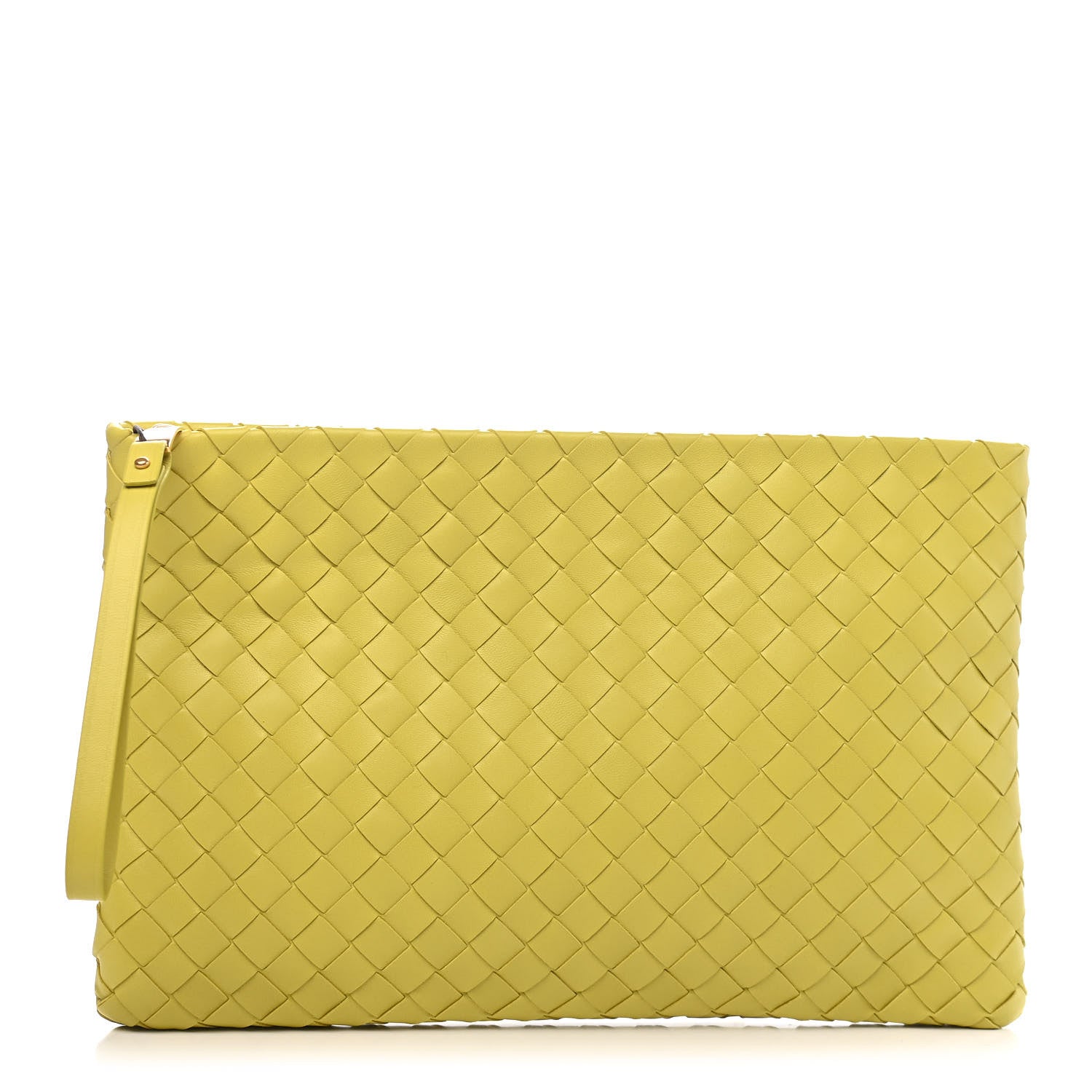 Bottega Veneta Nappa Intrecciato Large Flat Pouch Kiwi 1 of 7