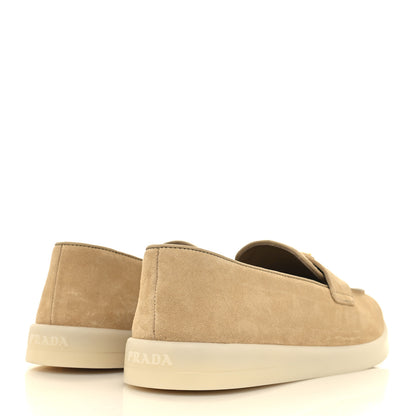 Prada Suede Saint Tropez Loafer 39 Ecru 4 of 9