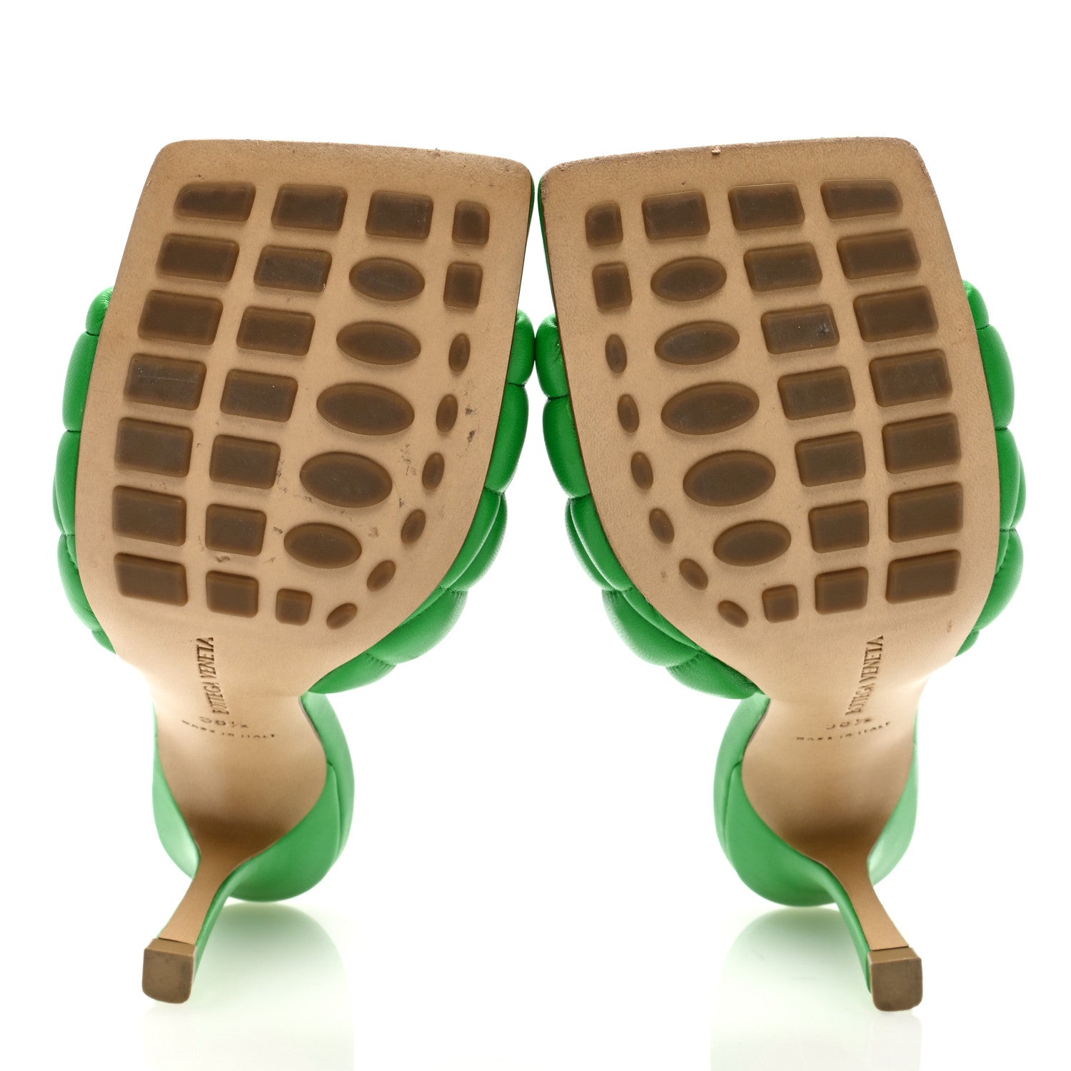 Bottega Veneta Nappa Matelasse Padded Mule Sandals 38.5 Parakeet 5 of 7