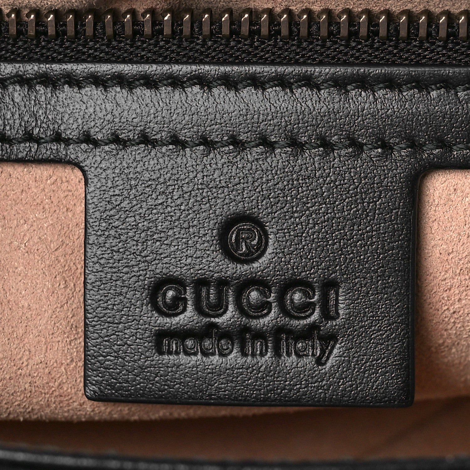 Gucci Calfskin Matelasse Small GG Marmont Shoulder Bag Black 5 of 9