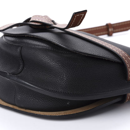 Loewe Grained Calfskin Small Gate Crossbody Bag Pecan Black 7 of 9
