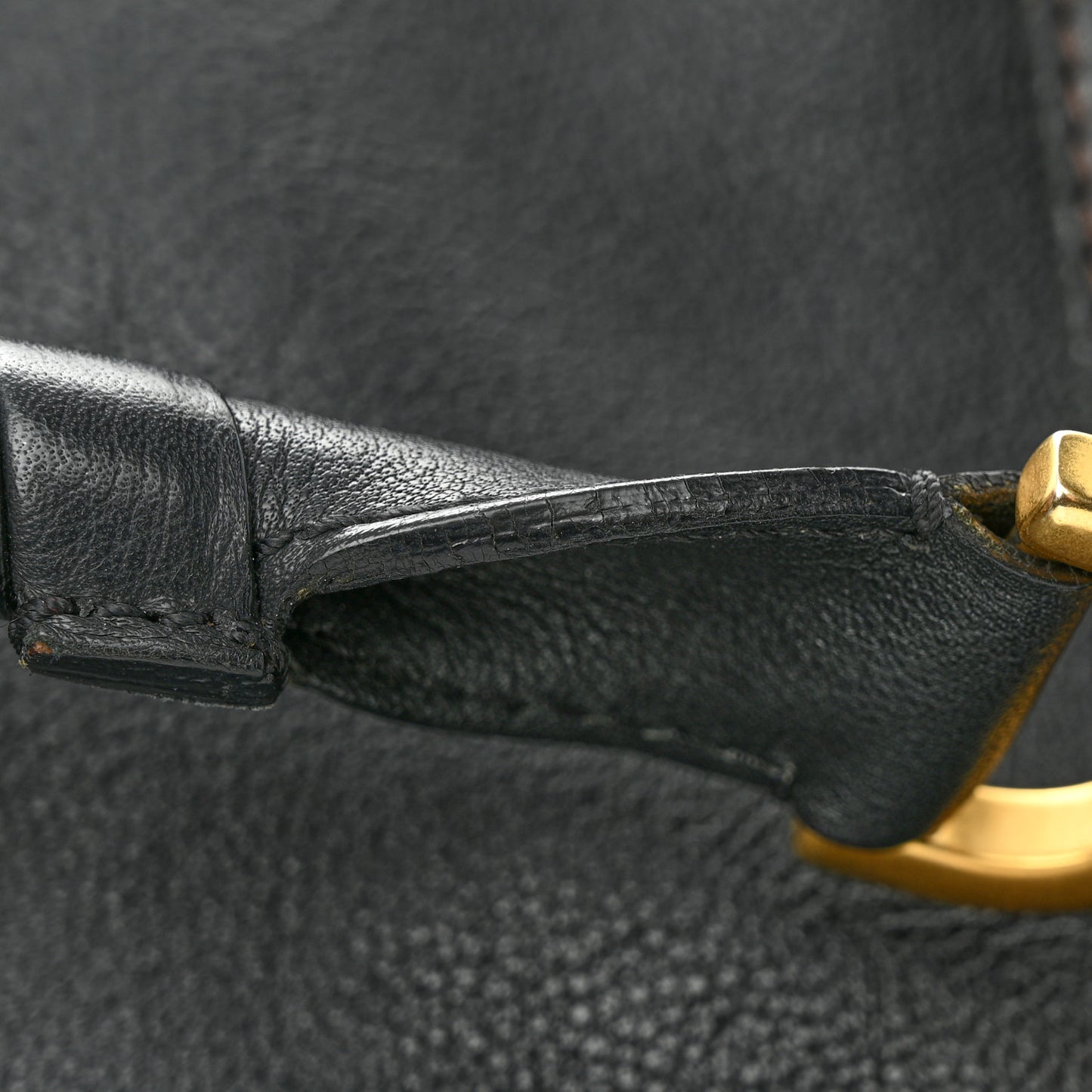 Calfskin Large Marcie Satchel Black