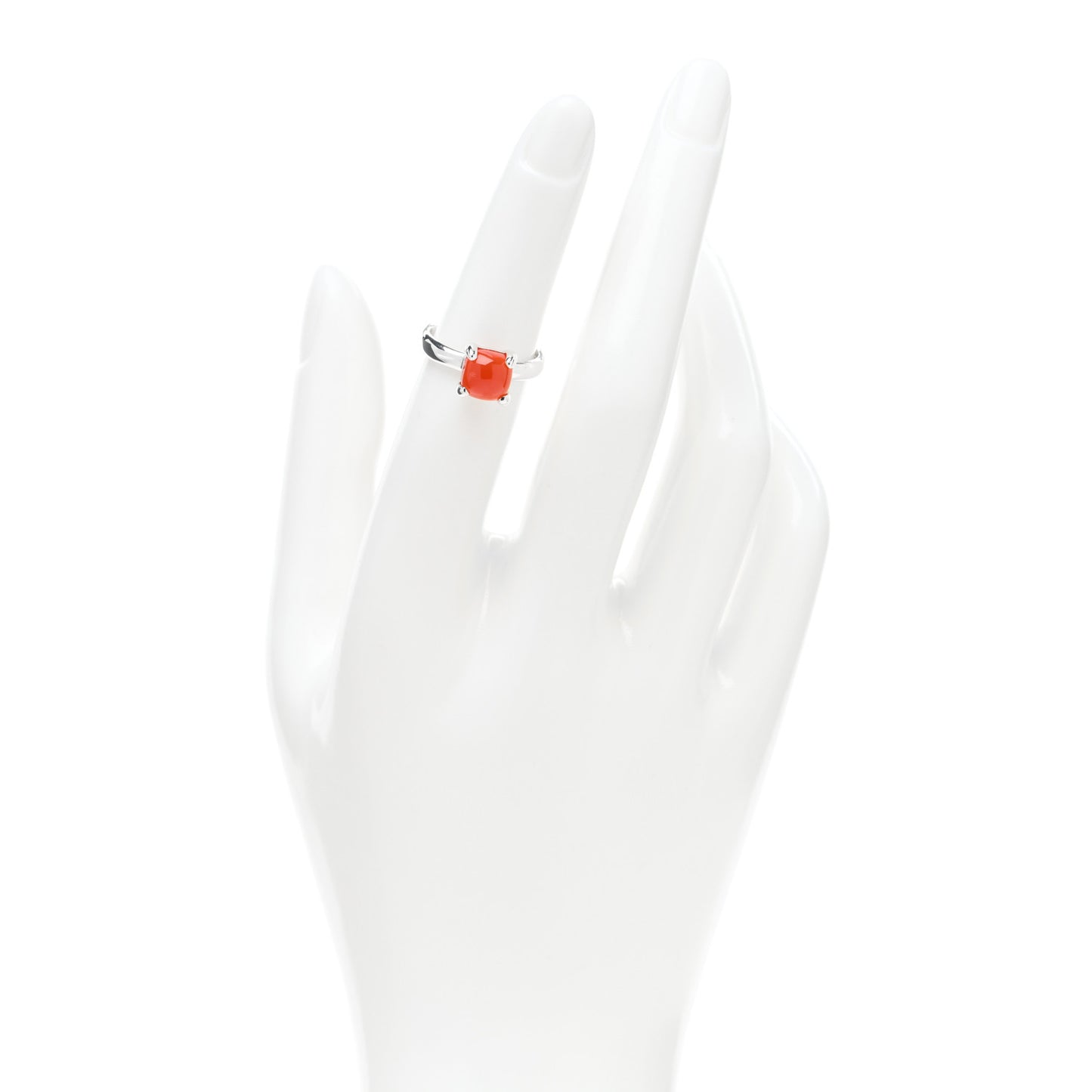Sterling Silver Carnelian 7mm Paloma's Sugar Stacks Ring 49 5