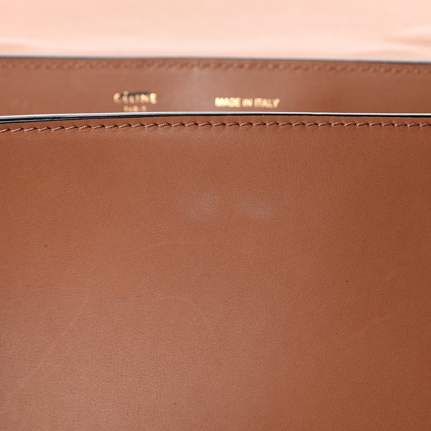 Celine Natural Calfskin Suede Medium Trapeze Tan 14 of 22