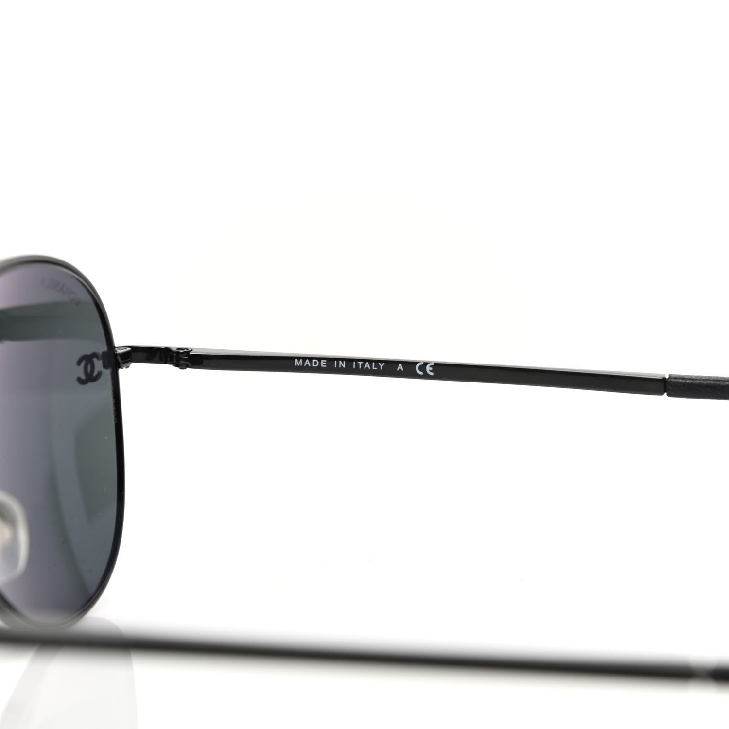 Chanel Metal Aviator CC Sunglasses 4189 T-Q Black 6 of 8