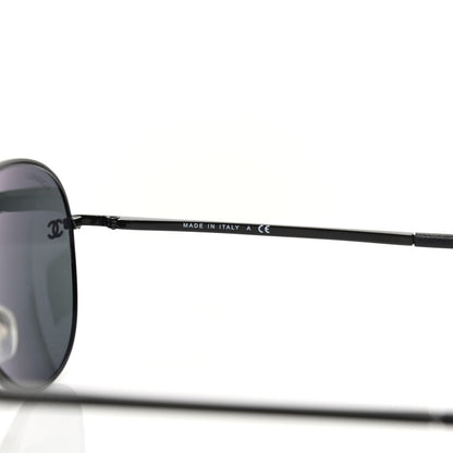 Chanel Metal Aviator CC Sunglasses 4189 T-Q Black 6 of 8