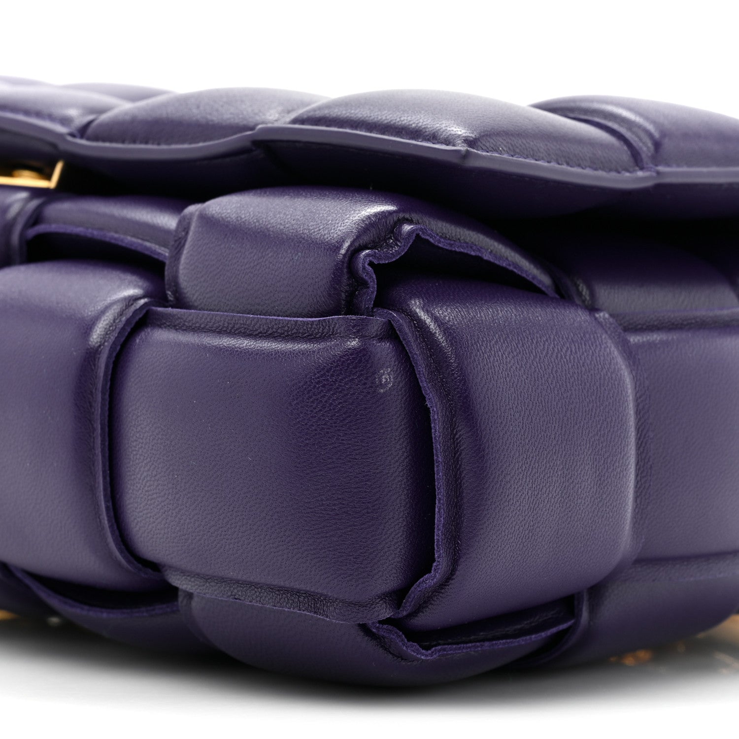 Bottega Veneta Lambskin Maxi Intreccio Padded Chain Cassette Crossbody Bag Unicorn 7 of 9