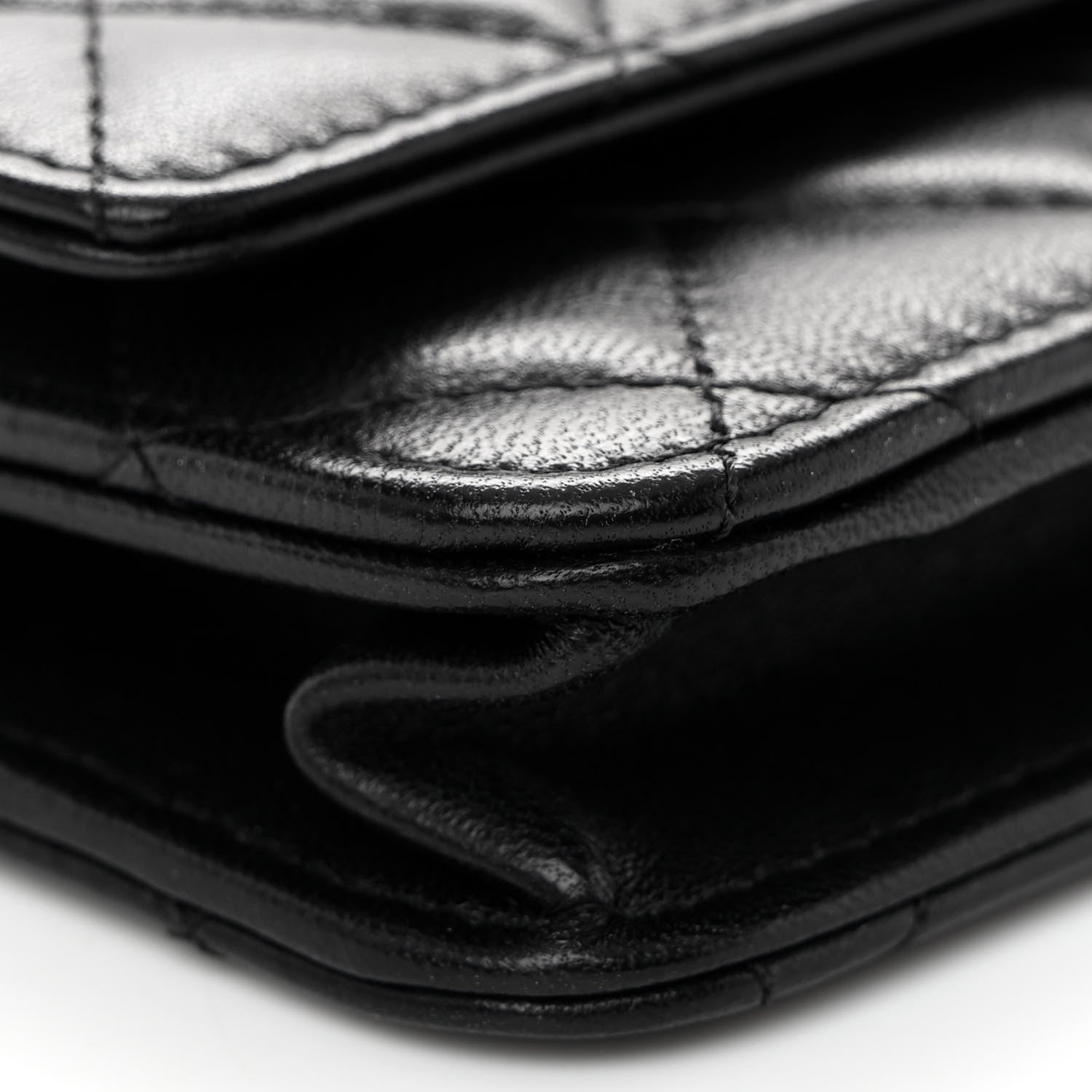Chanel Lambskin Quilted Trendy CC Wallet On Chain WOC Black 10 of 12