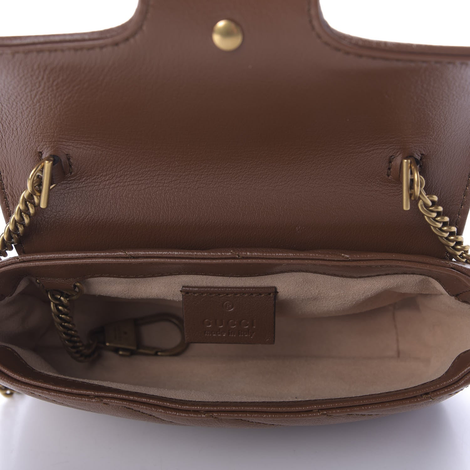 Gucci Azalea Calfskin Matelasse Diagonal Super Mini GG Marmont Shoulder Bag Cuir 5 of 10