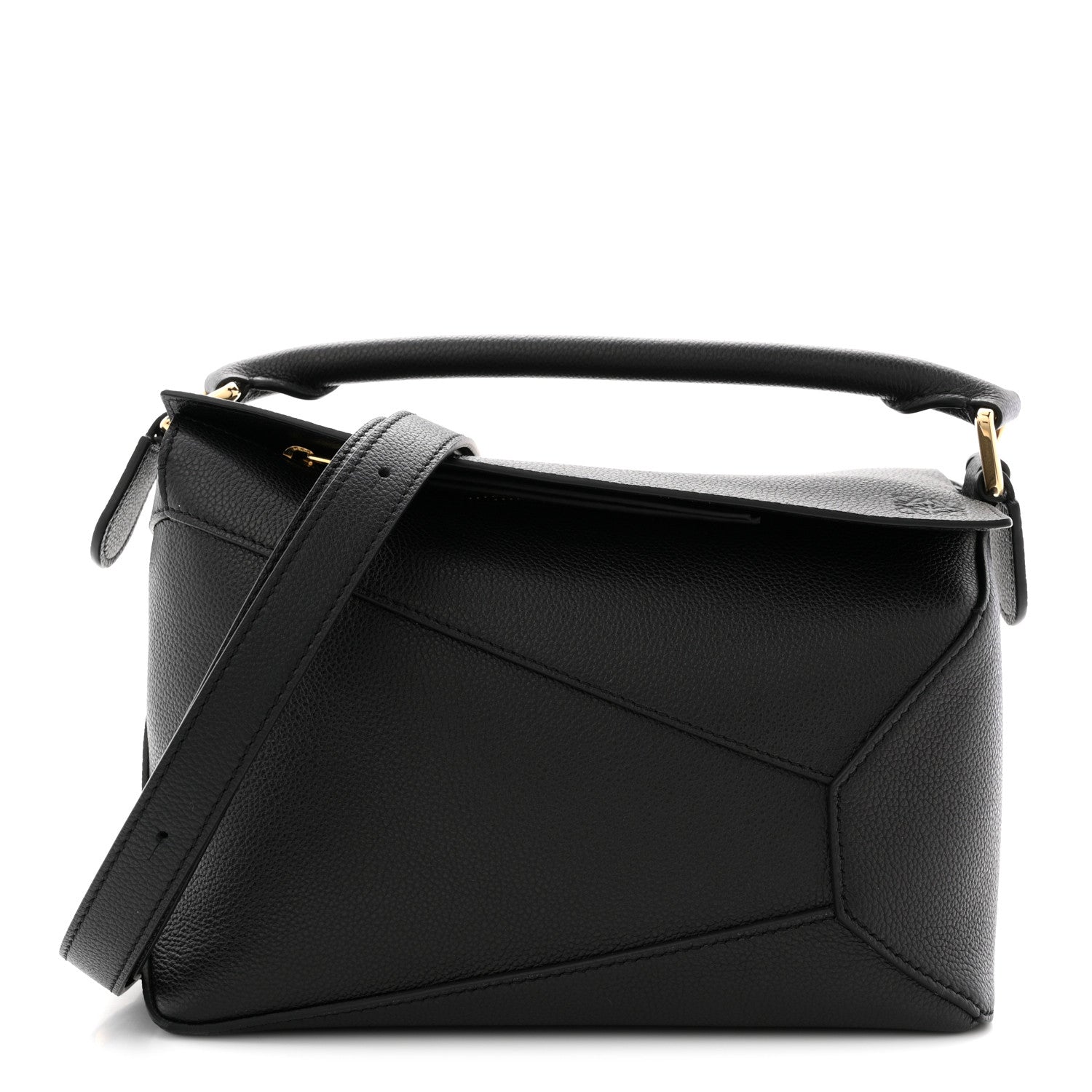 Loewe Grained Calfskin Small Puzzle Bag Black 1 of 11