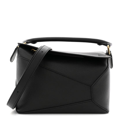 Loewe Grained Calfskin Small Puzzle Bag Black 1 of 11
