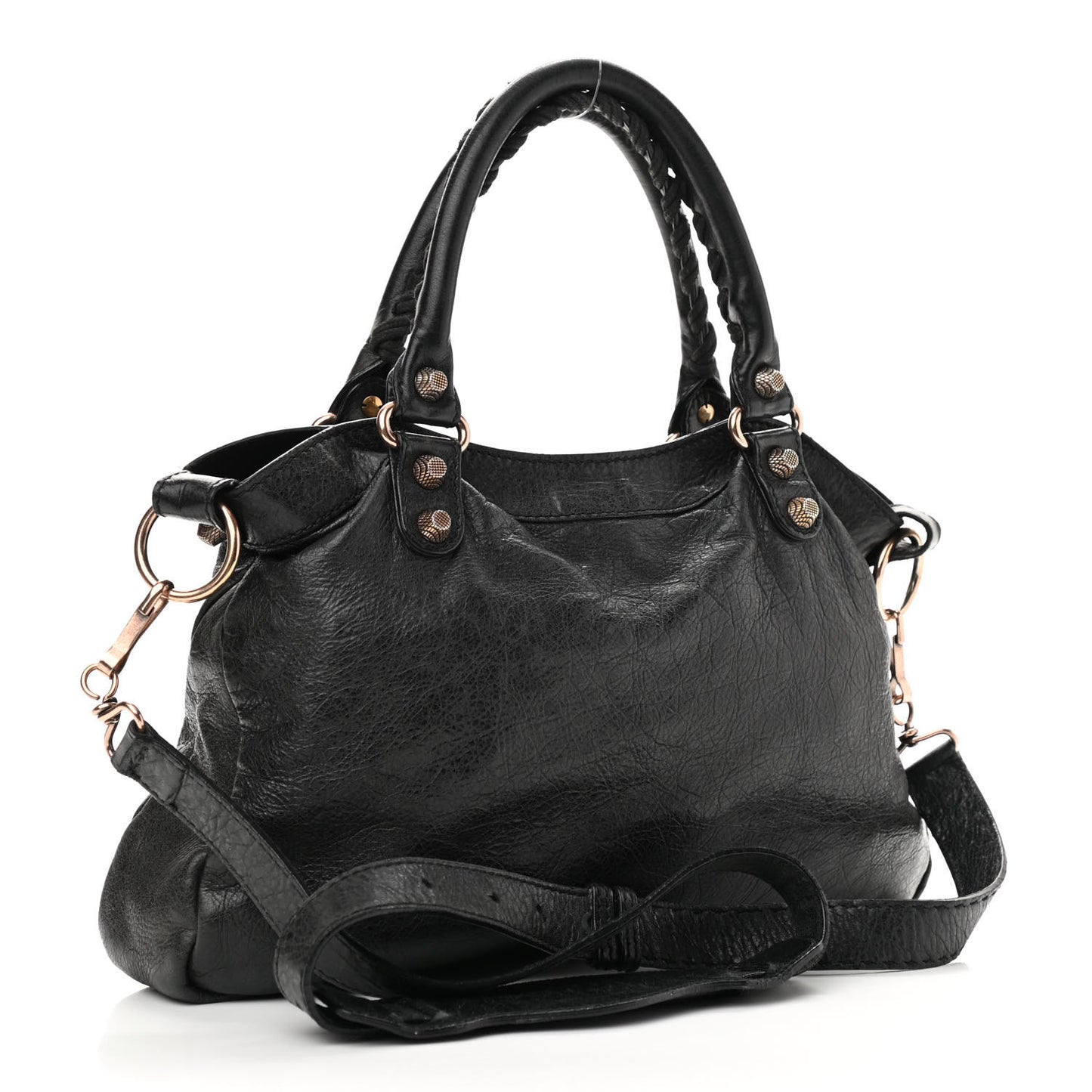 Agneau Giant 12 Rose Gold Hardware Town Black