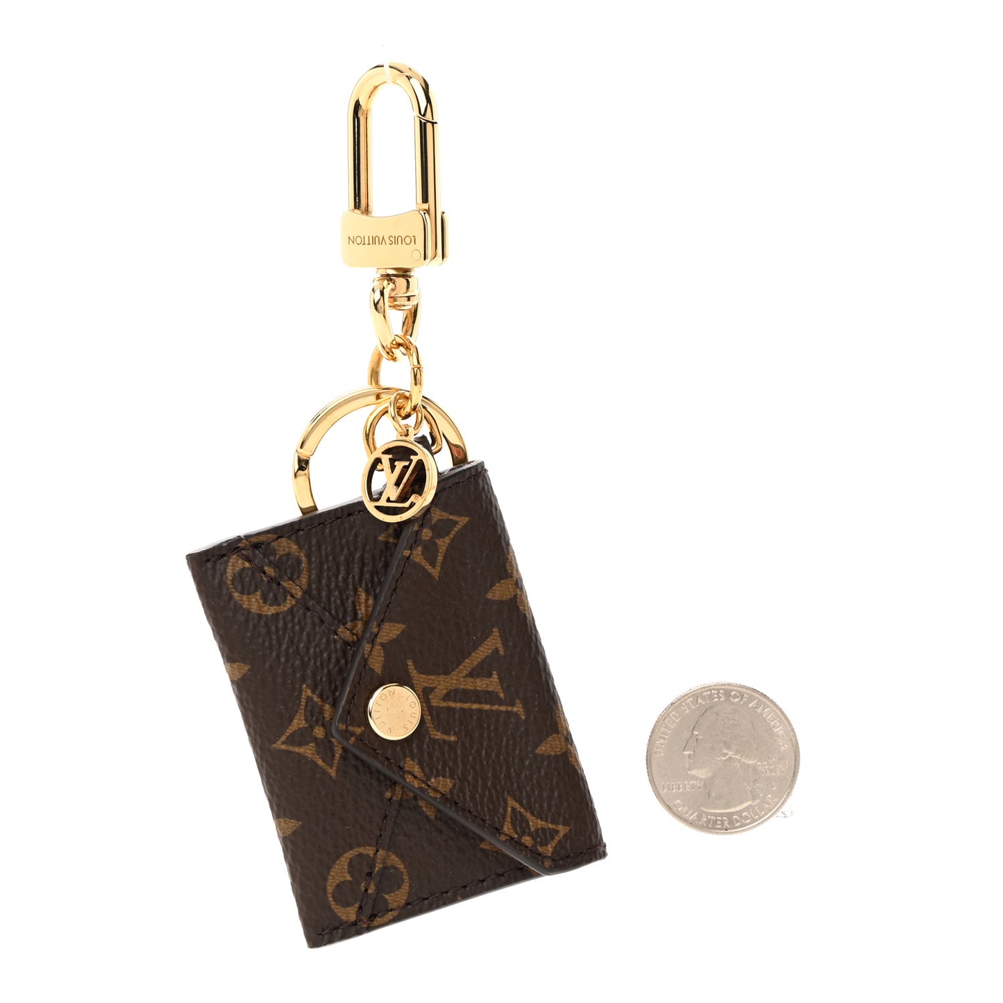 Monogram Kirigami Pouch Bag Charm Key Holder