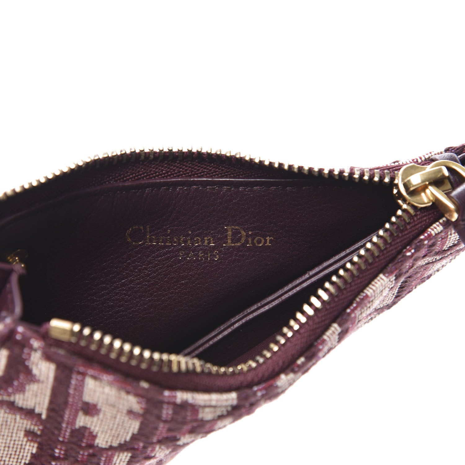 Christian Dior Oblique Saddle Coin Purse Bordeaux 9 of 11