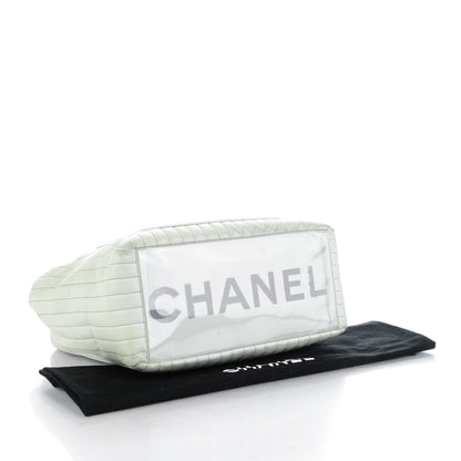 Chanel Lambskin Vertical Quilted Large Mademoiselle Tote Light Green 4 of 16
