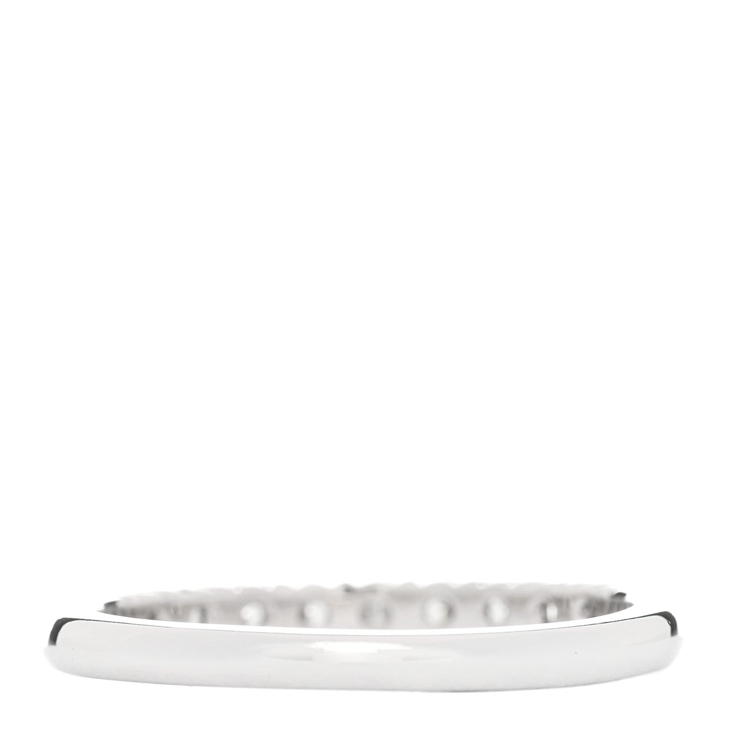 Platinum Diamond .27ct 2.2mm Half Circle Embrace Band Ring 50 5.5