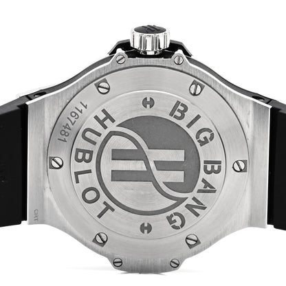 Hublot Stainless Steel Rubber Diamond Pave Bezel 38mm Big Bang Quartz Watch Black 361.SX.1270.RX.1104 4 of 5