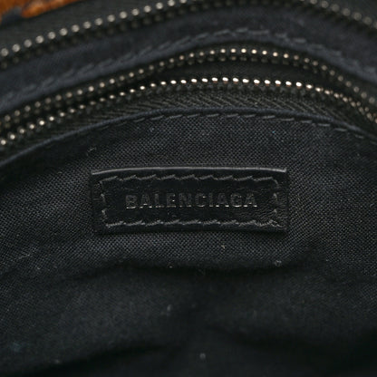 Balenciaga Smooth Calfskin Leopard Print Classic Silver Hardware Mini City Beige 7 of 10