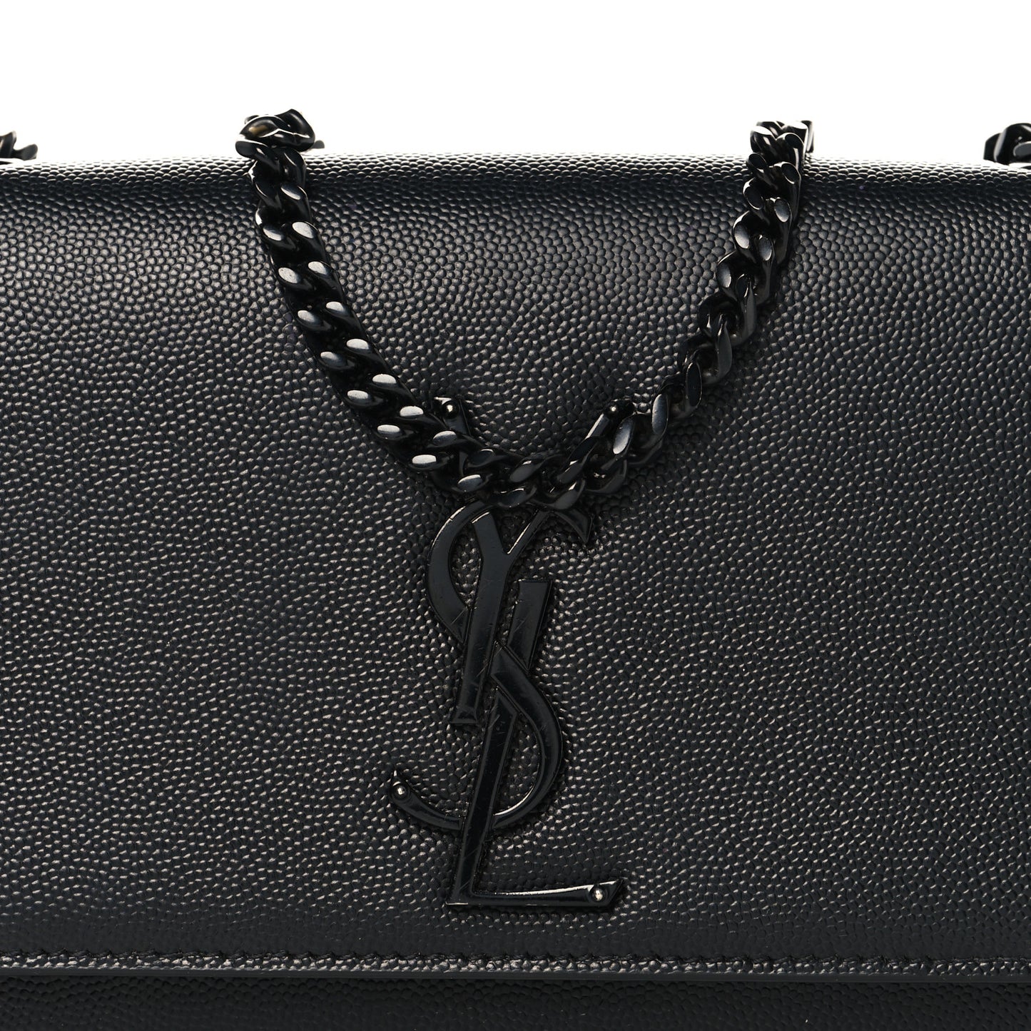 Grain De Poudre Small Monogram Monochrome Kate Satchel Black