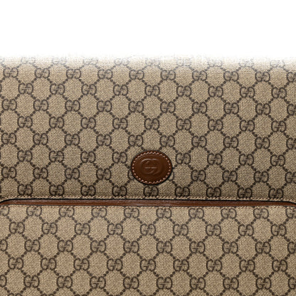 Gucci GG Supreme Monogram Azalea Calfskin Retro Interlocking G Carry On Trolley Beige Ebony Brown Sugar 13 of 24