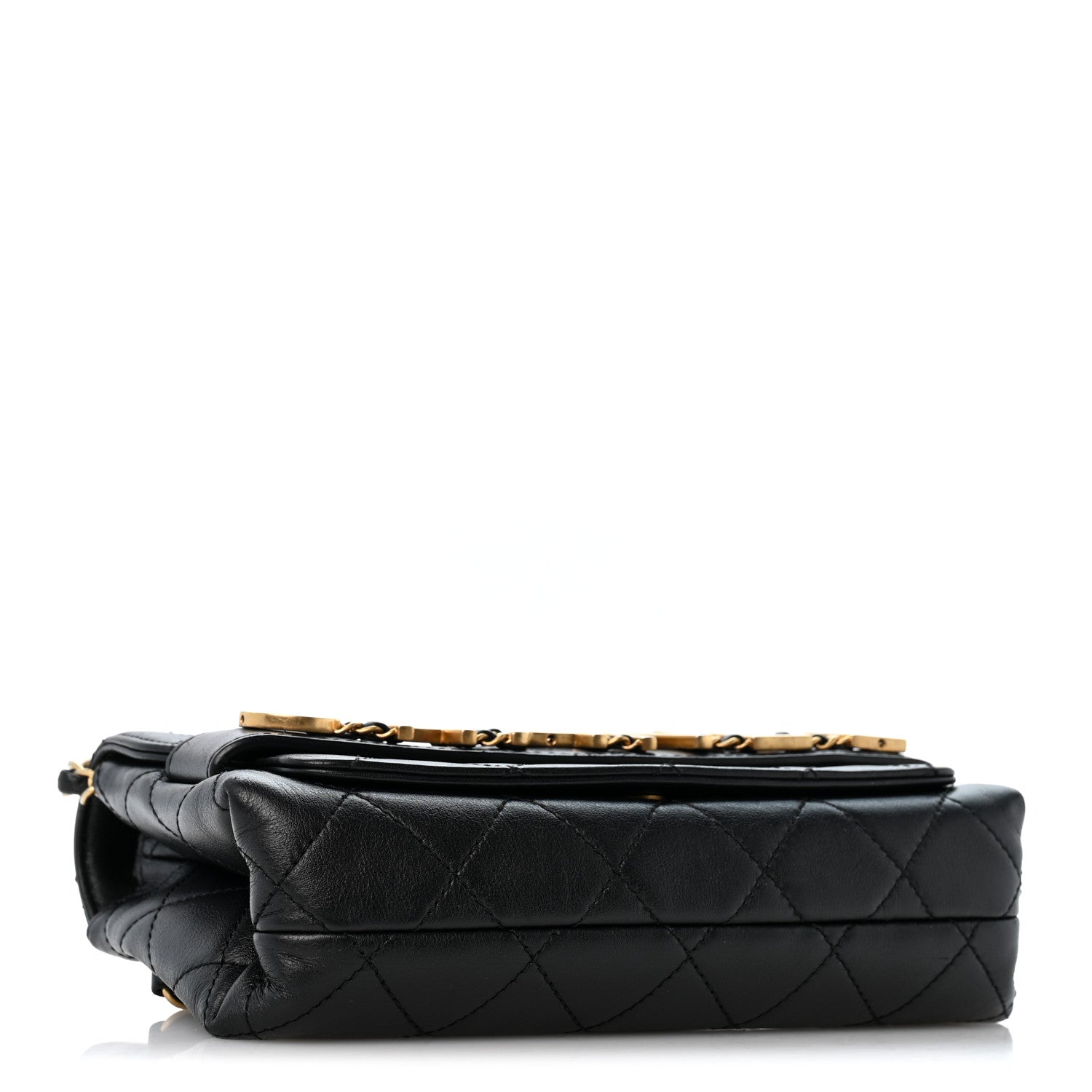 Chanel Calfskin Quilted Small Enchained Flap Black 4 of 14