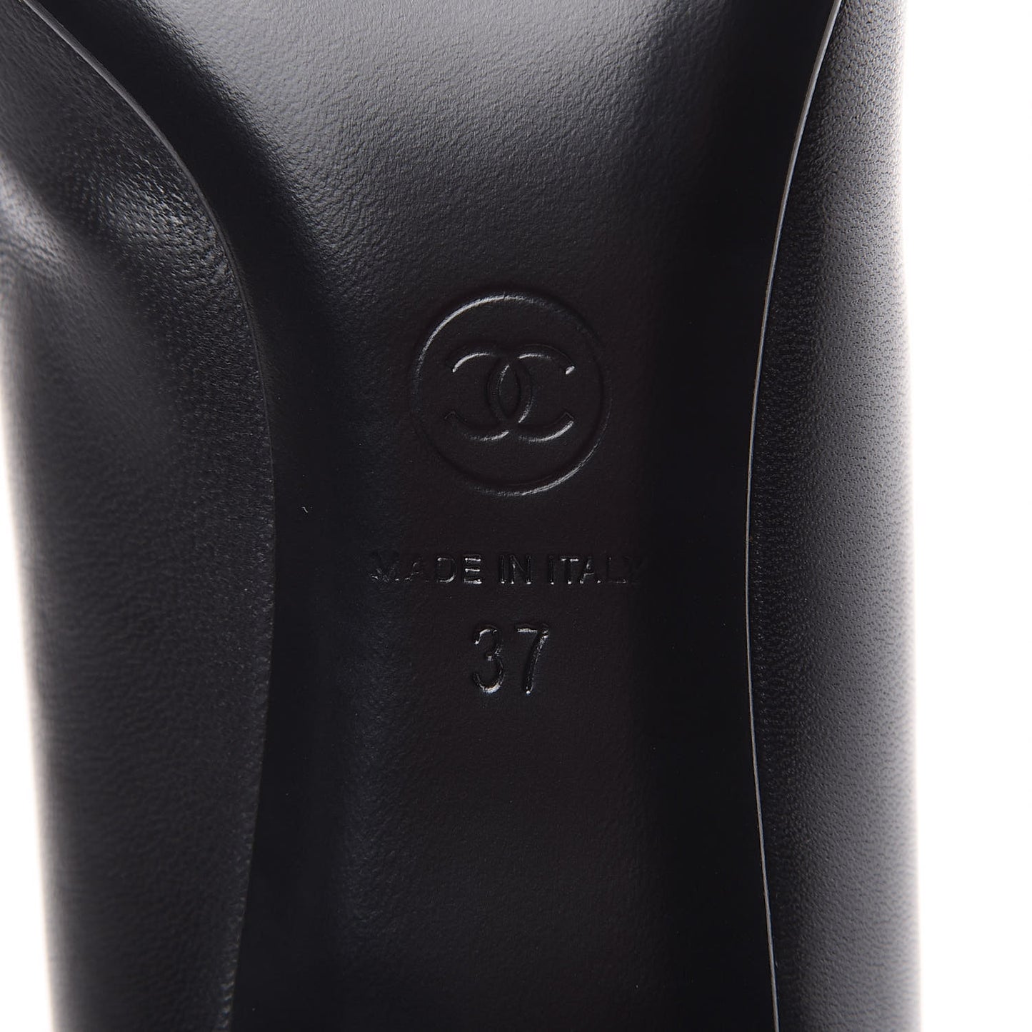 Lambskin CC Pumps 37 Black