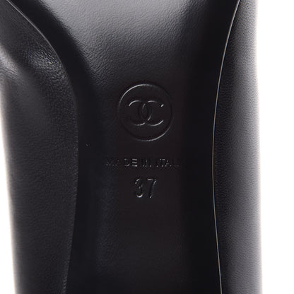 Chanel Lambskin CC Pumps 37 Black 6 of 9