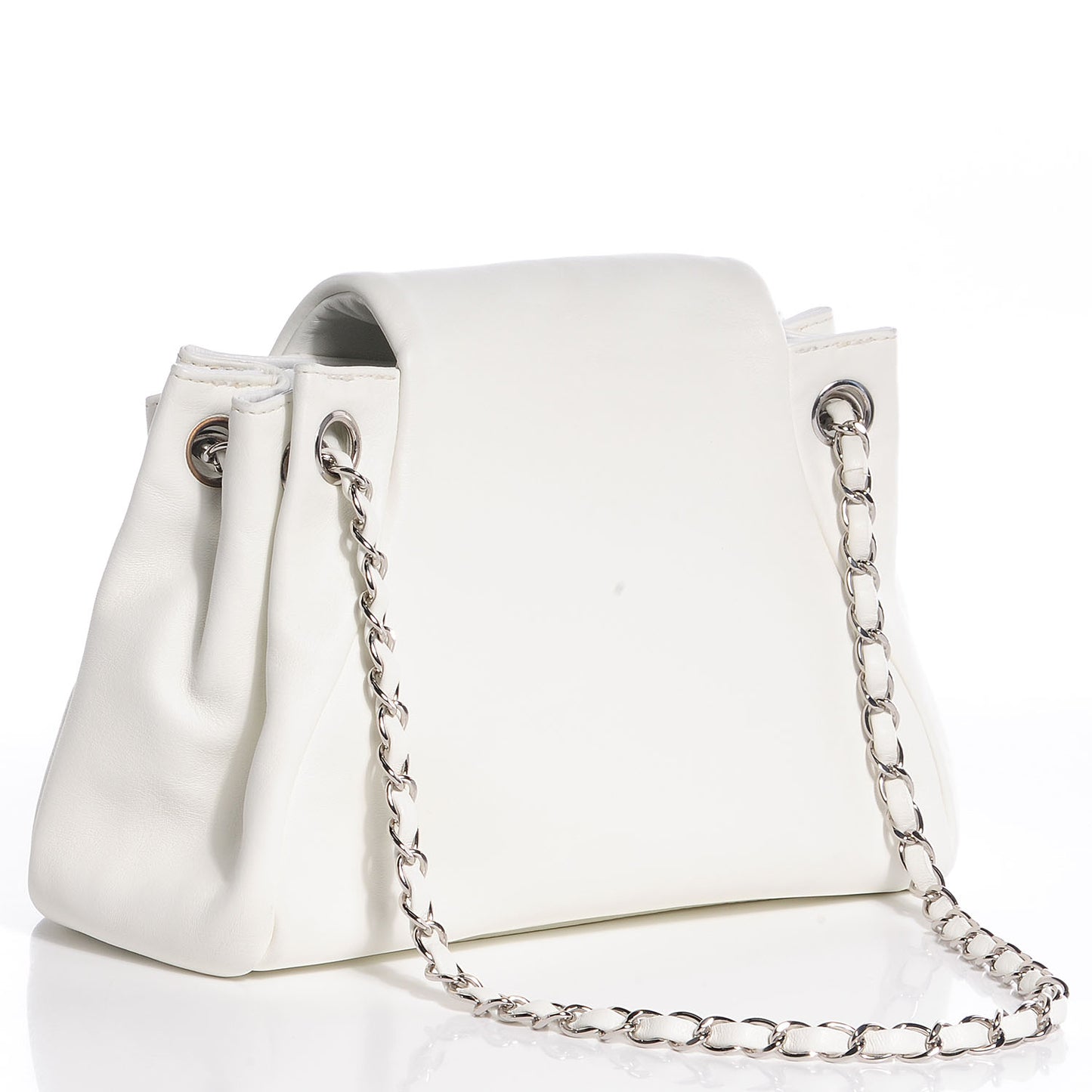 Lambskin Sensual Medium Flap White