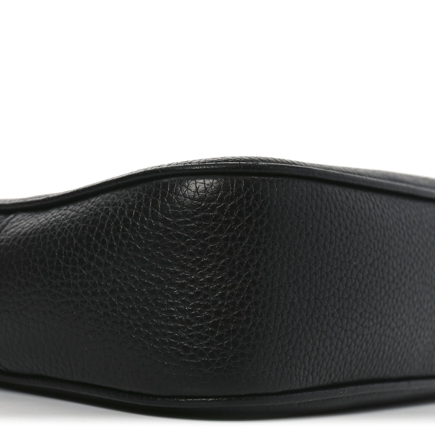 Pebbled Calfskin Small Soho Disco Bag Black
