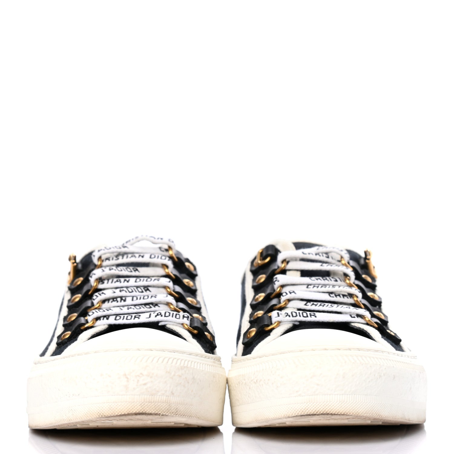 Christian Dior Canvas Walk'N'Dior Low Top Sneakers Black 2 of 8
