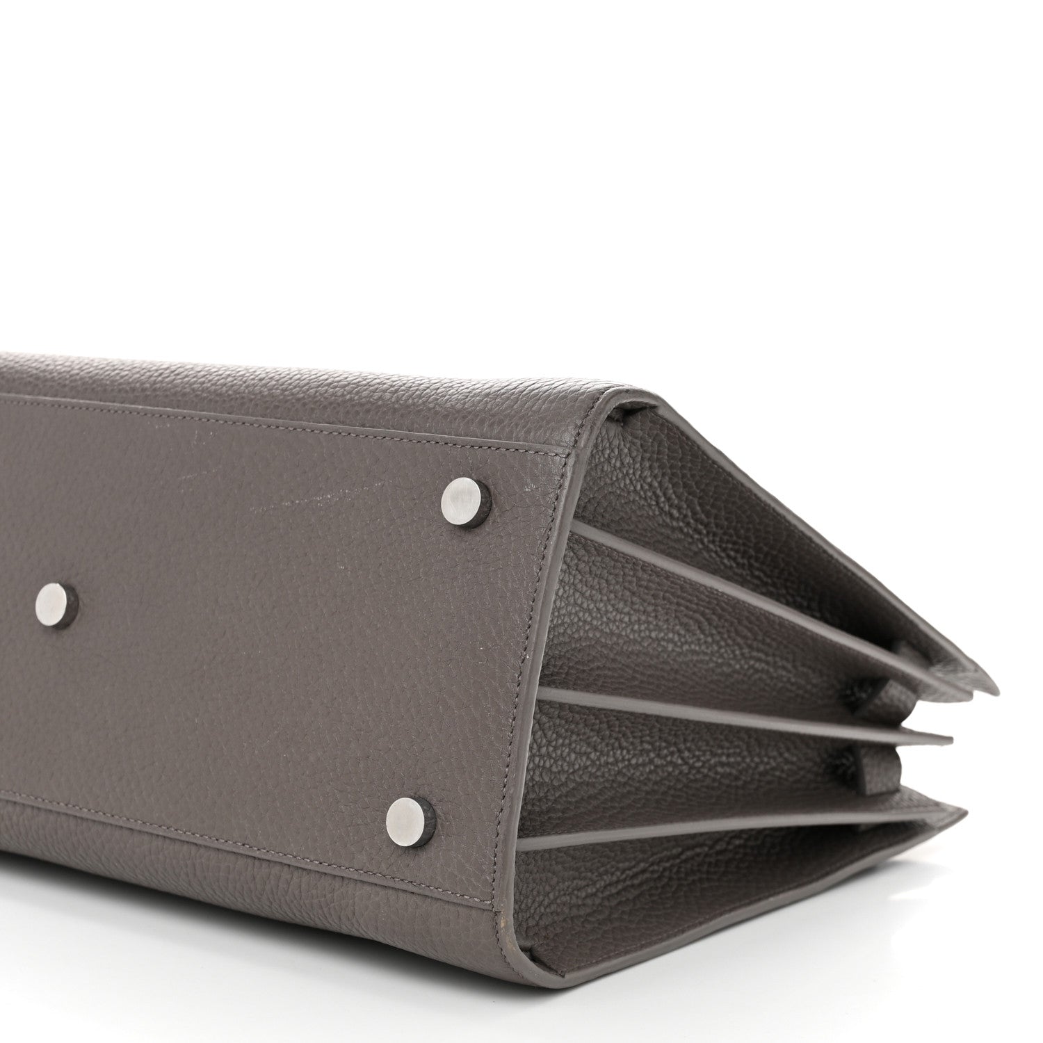 Saint Laurent Grained Calfskin Small Sac De Jour Fog 10 of 11