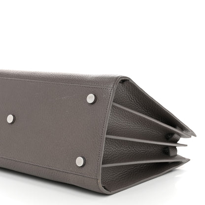 Saint Laurent Grained Calfskin Small Sac De Jour Fog 10 of 11
