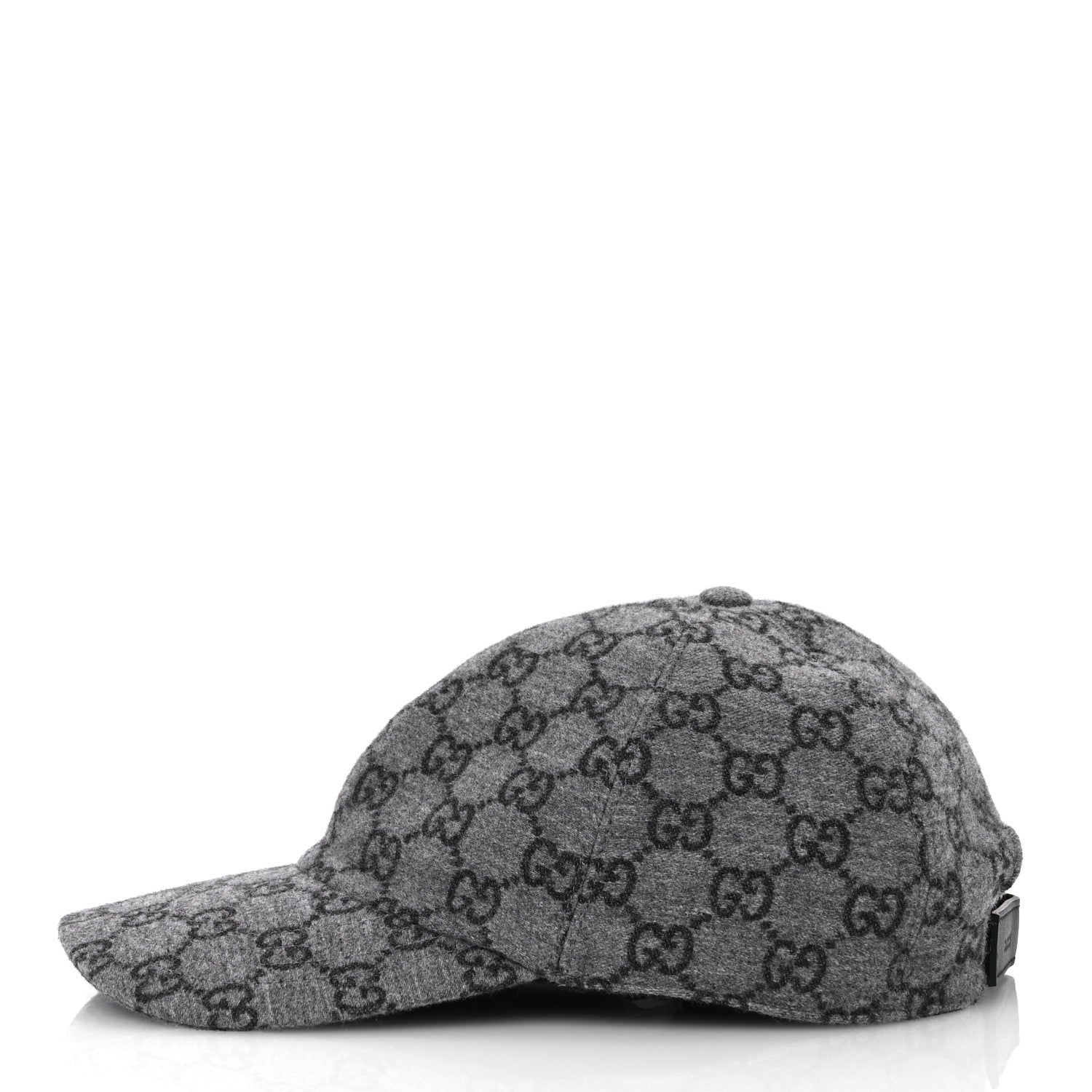 Gucci Covered Wool GG Monogram Baseball Hat XXL Grey Dark Grey Black 4 of 12