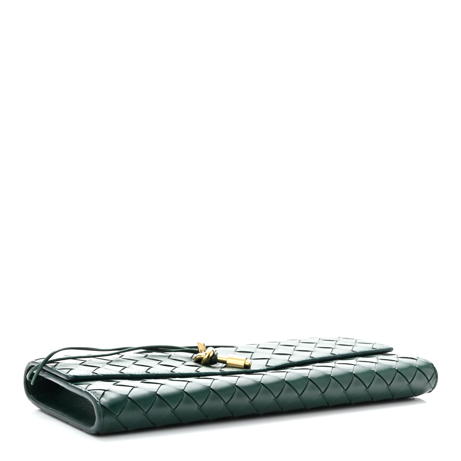 Bottega Veneta Nappa Intrecciato Long Andiamo Top Handle Clutch Emerald Green 4 of 7