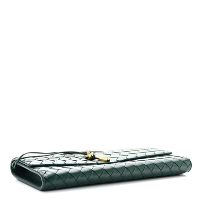 Bottega Veneta Nappa Intrecciato Long Andiamo Top Handle Clutch Emerald Green 4 of 7