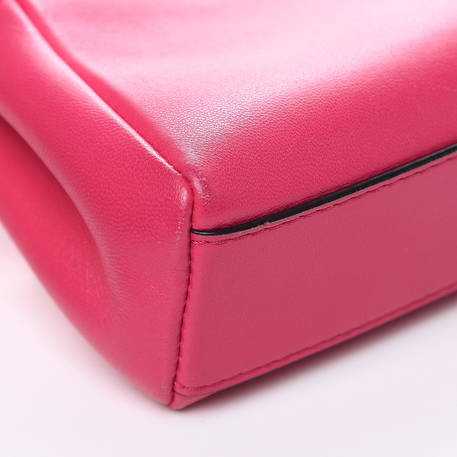 Fendi Shiny Nappa Micro Peekaboo Iconic Satchel Fuxia 8 of 10