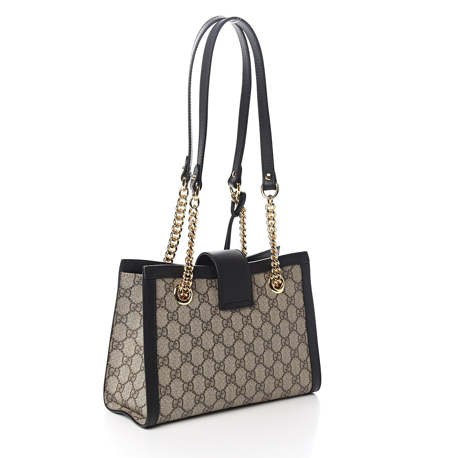 Gucci GG Supreme Monogram Small Padlock Tote Black 2 of 9