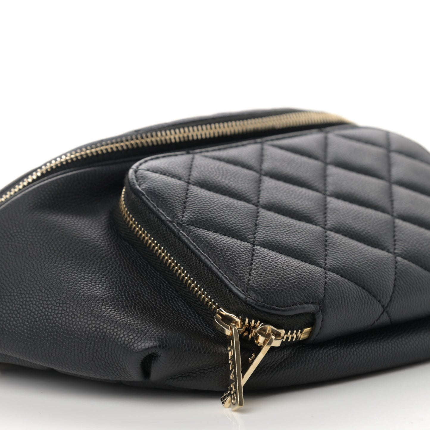 Caviar Quilted Business Affinity Waist Belt Bag Black