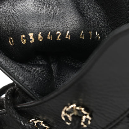Chanel Shiny Goatskin Calfskin Quilted Lace Up Combat Boots 41.5 Black 8 of 8