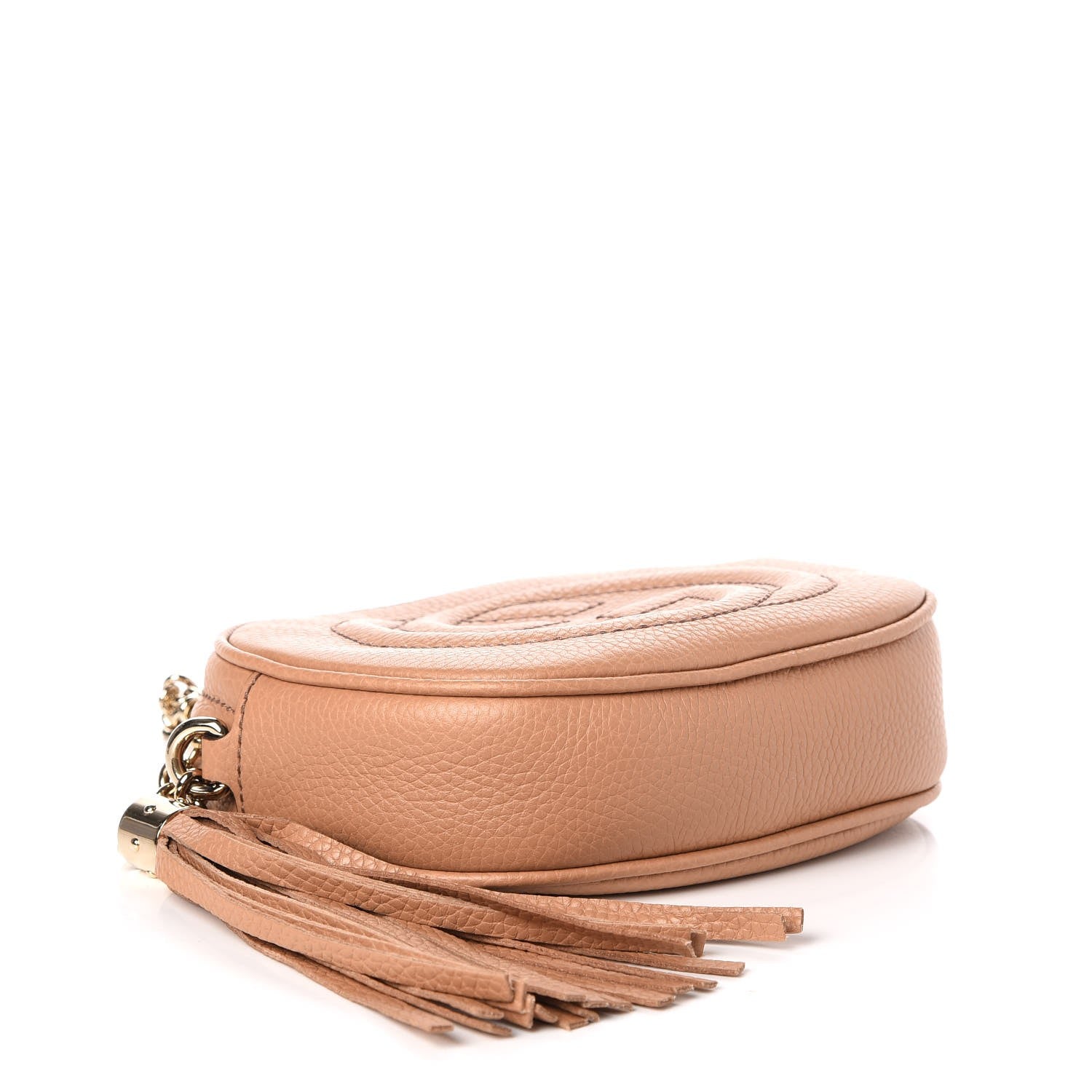 Gucci Pebbled Calfskin Mini Soho Chain Bag Camelia 4 of 7
