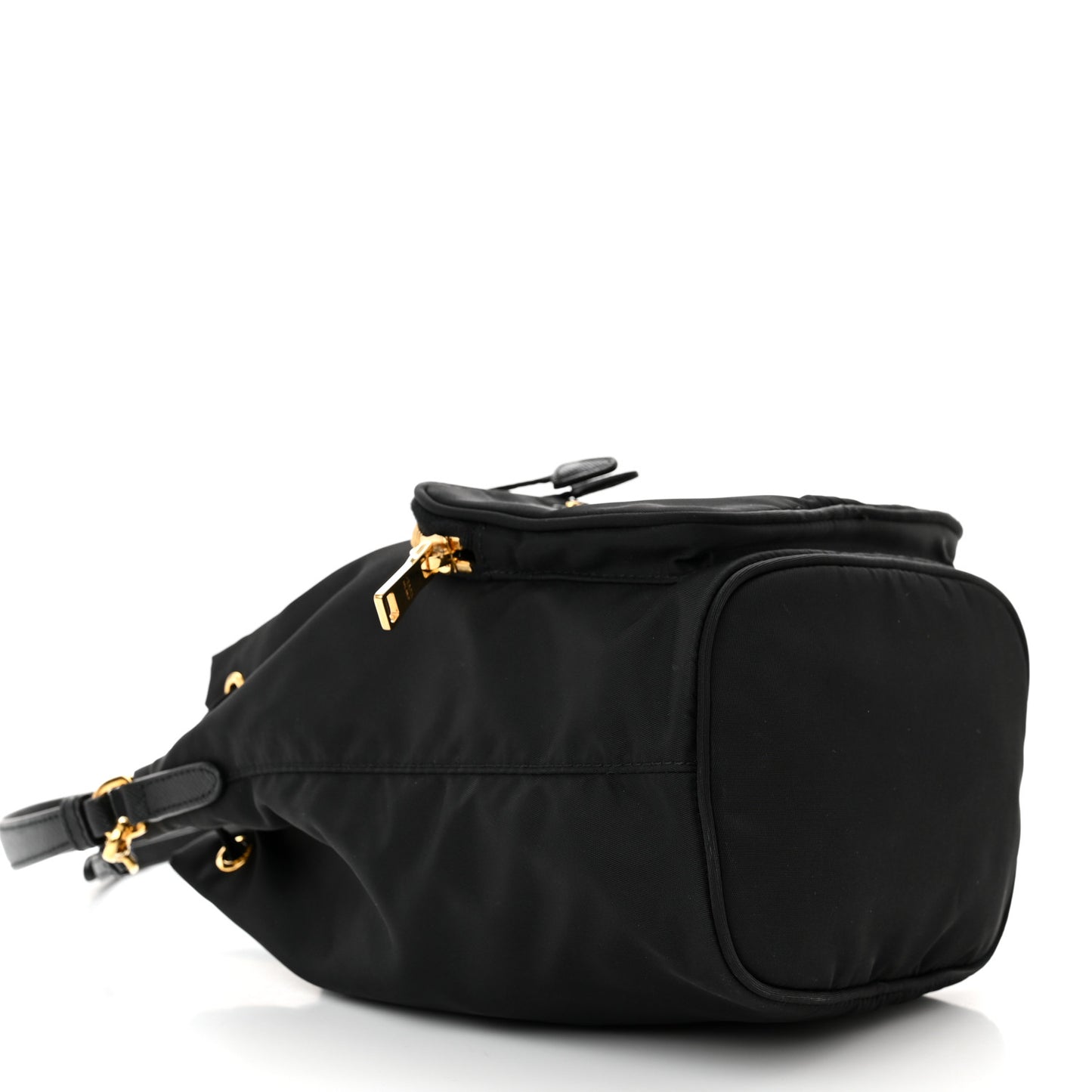 Re-Nylon Duet Drawstring Shoulder Bag Black