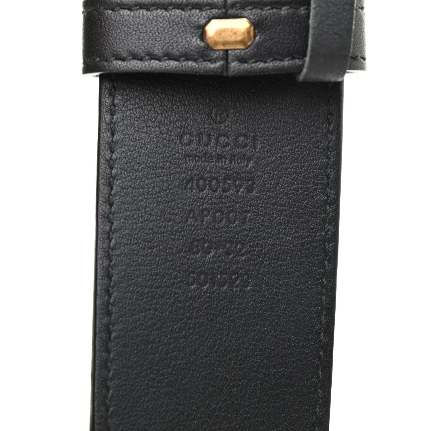 Gucci Calfskin Double G 40mm Belt 80 32 Black 3 of 4