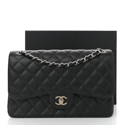 Chanel Caviar Quilted Jumbo Double Flap Black 11 of 11