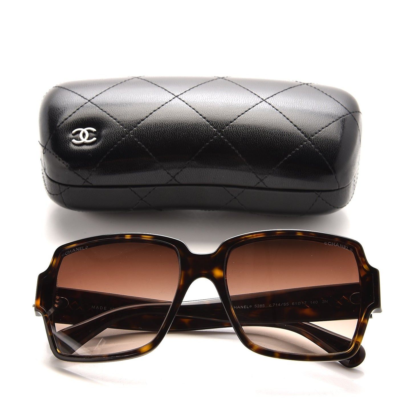 Acetate Square CC Sunglasses 5385 Tortoise
