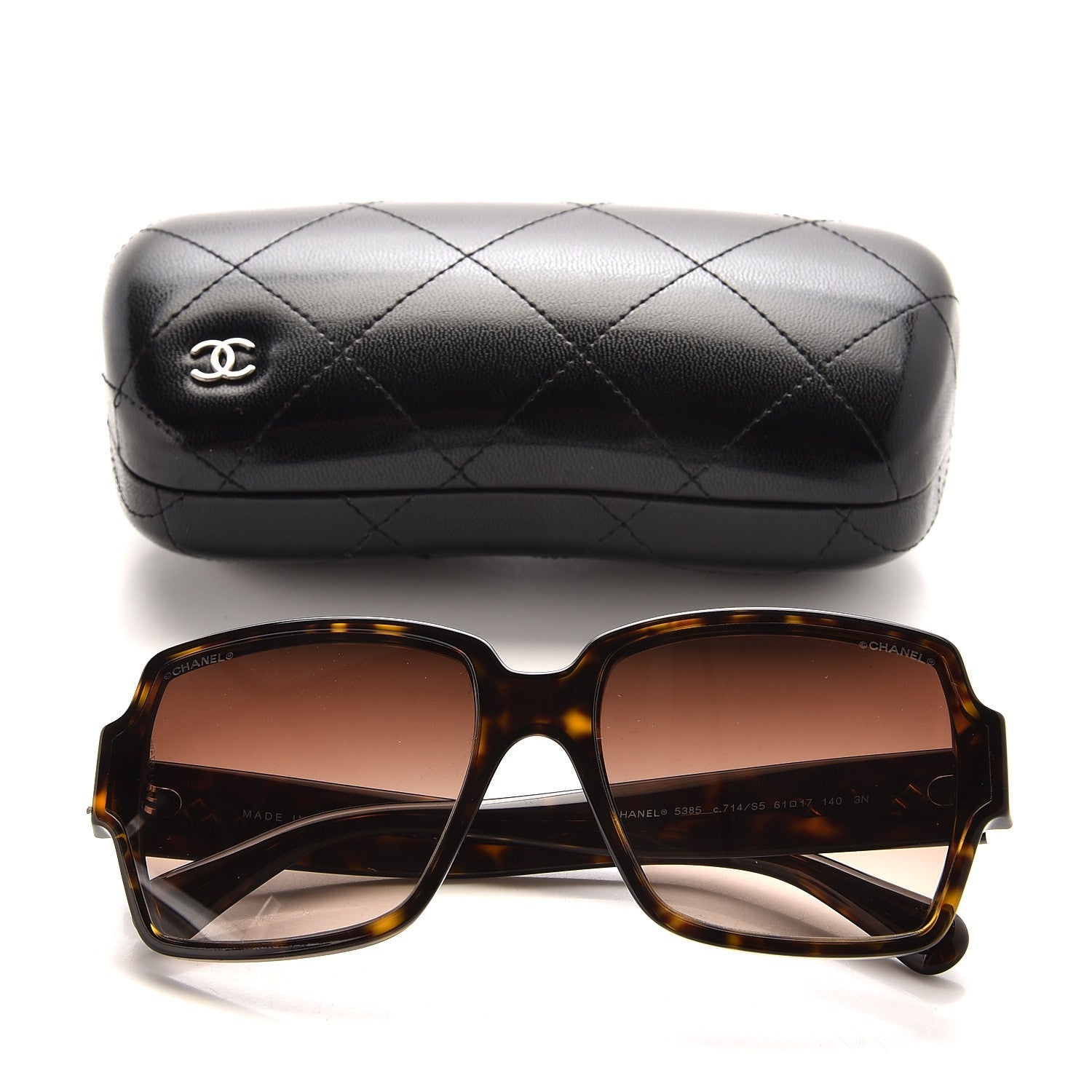 Chanel Acetate Square CC Sunglasses 5385 Tortoise 8 of 8
