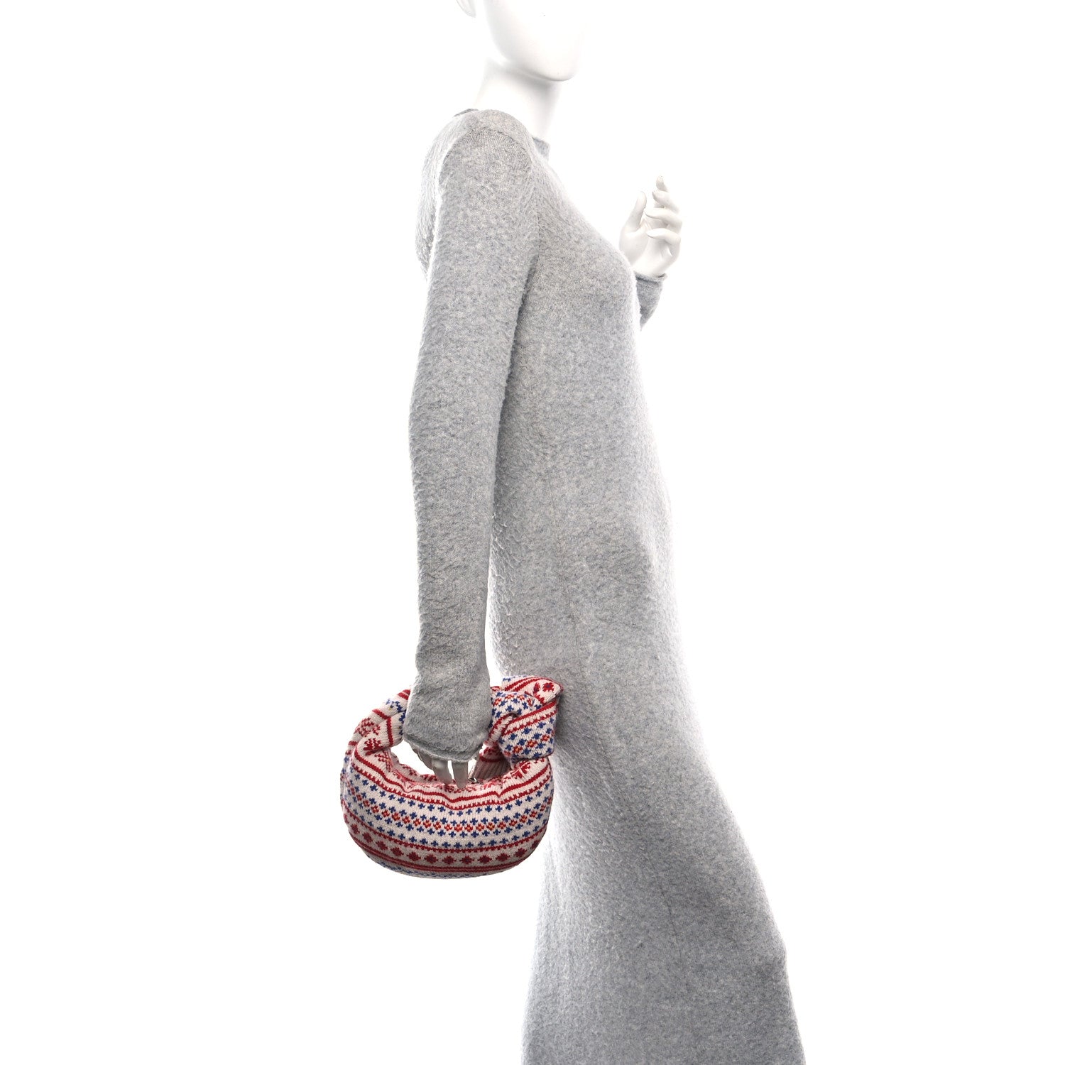 Bottega Veneta Wool Knit Sock Mini Jodie Winter Silver 2 of 9