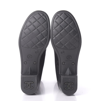 Chanel Rubber Glitter Camellia Rain Boots 40 Black 6 of 10
