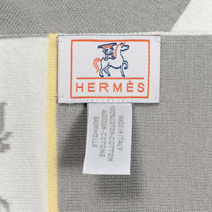 Hermes Cotton Cabriole Blanket Gris Perle 4 of 4