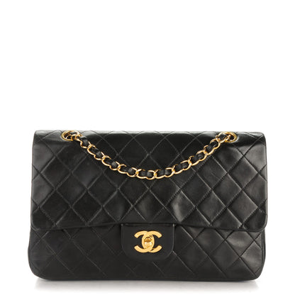 Chanel Lambskin Quilted Medium Double Flap Black 1 of 9